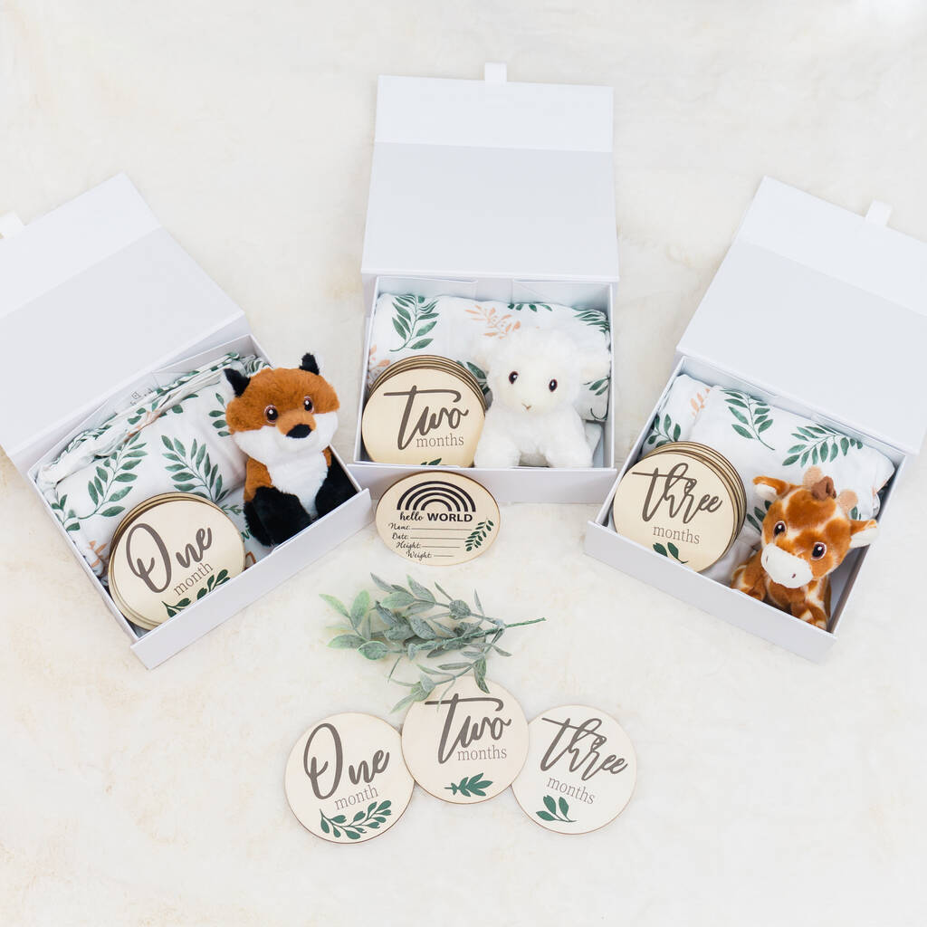 Personalised Fox Baby Shower New Mum Hamper Gift By Little Baby Boutique