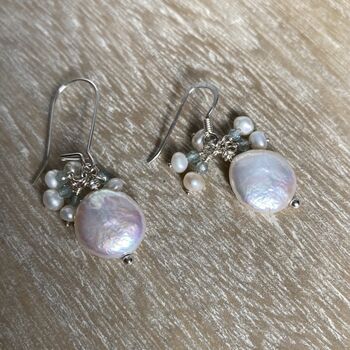Aquamarine And Pearl Earrings, 3 of 3