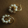 'Alitaptap' Hoop Pearl Drop Earrings, thumbnail 6 of 12