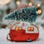 Mint Green Caravan With Tree Bauble, thumbnail 1 of 3
