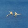 Small Scissor Stud Earrings, Tiny Minimalistic Studs, thumbnail 4 of 7