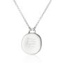 Personalised Silver Circle Quote Necklace, thumbnail 3 of 8