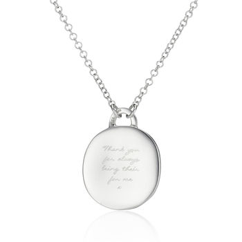 Personalised Silver Circle Quote Necklace, 3 of 8