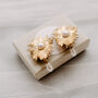 Pearl Dropper Sunburst Clip On Earrings, thumbnail 1 of 4