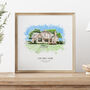 Personalised Watercolour House Portrait Housewarming Gift, First Home Gift, thumbnail 4 of 9