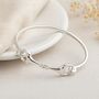 Sterling Silver Snaffle Bangle With Hinged Clasp, thumbnail 3 of 7