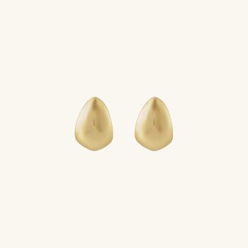Puffed Drop Studs Gold, 3 of 3