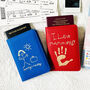 Passport Holder Engraved With Child's Drawing, thumbnail 2 of 9