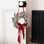 Luxury Wooden Christmas Wreath With Velvet Decoration, thumbnail 1 of 7