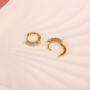 Gold Galaxy Huggie Hoop Earrings, thumbnail 11 of 12