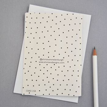 Happy Birthday Card With Black Dots On Cream, 2 of 2