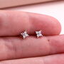 Teacher Thank You Sparkle Sterling Silver Earrings, thumbnail 5 of 7
