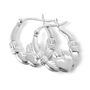 Sterling Silver Claddagh 17mm Hoop Creole Earrings, thumbnail 2 of 3