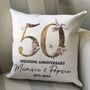 Personalised Golden Wedding Anniversary Cushion, thumbnail 5 of 5