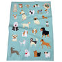 Dog Illustrations Colourful Kitchen Tea Towel, thumbnail 5 of 6