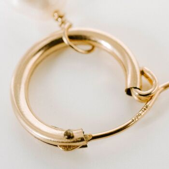 Quinn | Freshwater Baroque Pearl Hoop Earrings In Sterling Silver Or 14k Gold Fill, 6 of 12