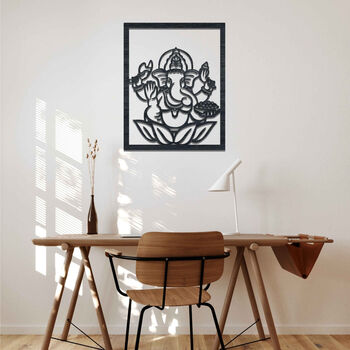 Wooden Ganesha Elephant Modern Art For Home Room, 5 of 12