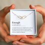 Enough Necklace – Encouragement Gift For Her, Confidence Jewellery, Self Worth Gift For Women, Uplifting Present For Tough Times, thumbnail 1 of 7