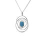 Oval Spiral Blue Opal Pendant, thumbnail 3 of 4