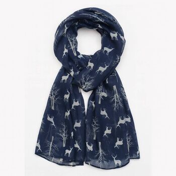 Winter Deers Print Scarf, 2 of 7