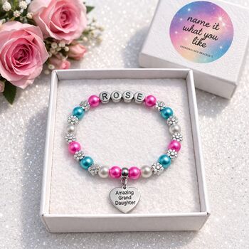 Personalised Granddaughter Bracelet Birthday Gift Keepsake From Grandparents, 3 of 12