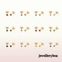 9ct Solid Gold 12 Birthstone Cz Round Stud Earrings, thumbnail 3 of 6