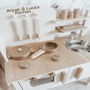 Personalised Wooden Cream Toy Kitchen, thumbnail 3 of 4