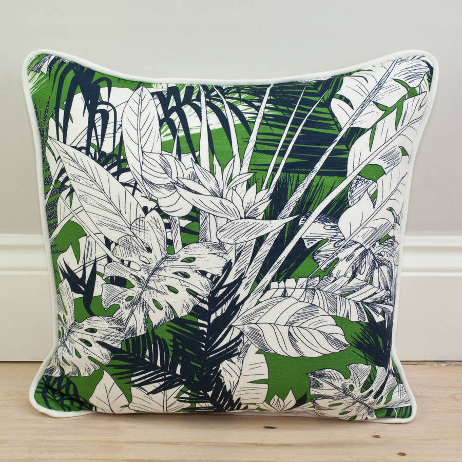 tropical palm leaf plush