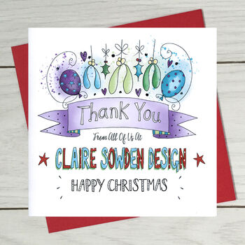 Corporate Multi Buy Mistletoe Christmas Card By Claire Sowden Design