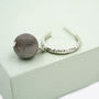 Textured Sterling Silver And Picasso Jasper Hoops, thumbnail 5 of 6