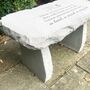 Personalised Engraved Stone Memorial Bench, thumbnail 5 of 11