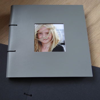 Square Frame Fronted Leather Photo Album, 3 of 12