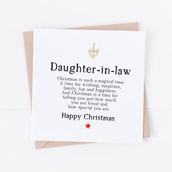 Christmas Card For Daughter Or Daughter In Law, 2 of 3