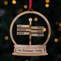 Personalised Family Christmas Signpost Bauble, thumbnail 4 of 5