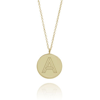 9ct Yellow Gold Facett Initial Necklace, 3 of 10