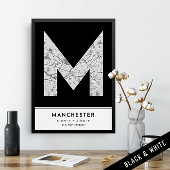 Manchester City Map Wall Art Print, 2 of 9