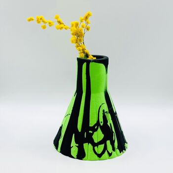 Graffiti Black And Green Vase, 2 of 10