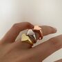 Heart Love Signet Ring In Sterling Silver, Gold Plated, thumbnail 1 of 9