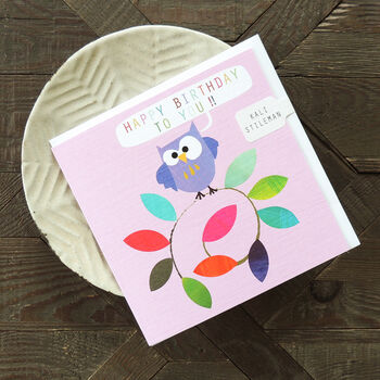 Owl Birthday Greetings Card, 2 of 4