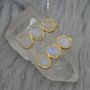 Rainbow Moonstone Earrings: June Birthstone Drop, thumbnail 2 of 8