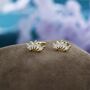 Marquise Cluster Crown Stud Earrings Sterling Silver, thumbnail 2 of 11