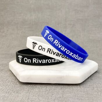 On Rivaroxaban Silicone Medical Alert Wristband, 5 of 10
