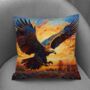 Golden Eagle Hand Made Poly Linen Cushions, thumbnail 8 of 9