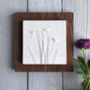 Snowdrops Plaster Cast Plaque Mounted On Wood, thumbnail 1 of 12