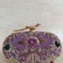 Purple Velvet Oval Clutch Bag, thumbnail 6 of 8
