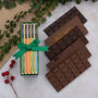 Five Chocolate Bars In Green Christmas Gift Box, thumbnail 2 of 8