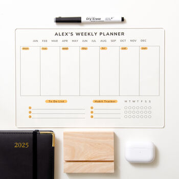 Personalised Weekly Planner Acrylic Sign, 2 of 11