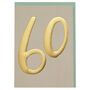 Luxury Golden Age 60 Birthday Card, thumbnail 1 of 2