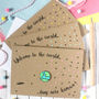Personalised Welcome To The World New Baby Card, thumbnail 1 of 4