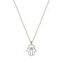 Sterling Silver Symi Hamsa Hand Necklace, thumbnail 2 of 2